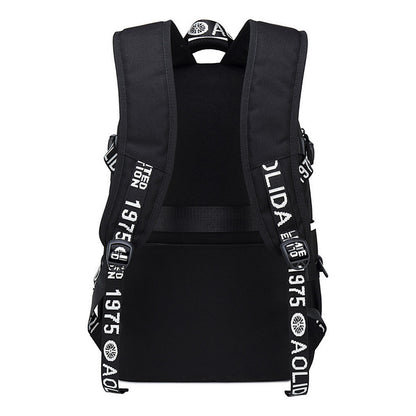 Fashionable Space Printed Usb Student Backpack Backpack Leisure Travel Backpack