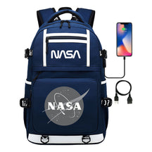 Fashionable Space Printed Usb Student Backpack Backpack Leisure Travel Backpack