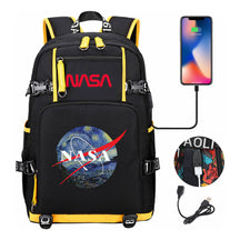 Nasa Fashion Printed Student Backpack With Large Capacity Leisure Travel Backpack