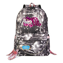 Cheshire Cat Alice's Adventure In Wonderland Youth School Bag Men's And Women's Leisure Weaving Strap Backpack