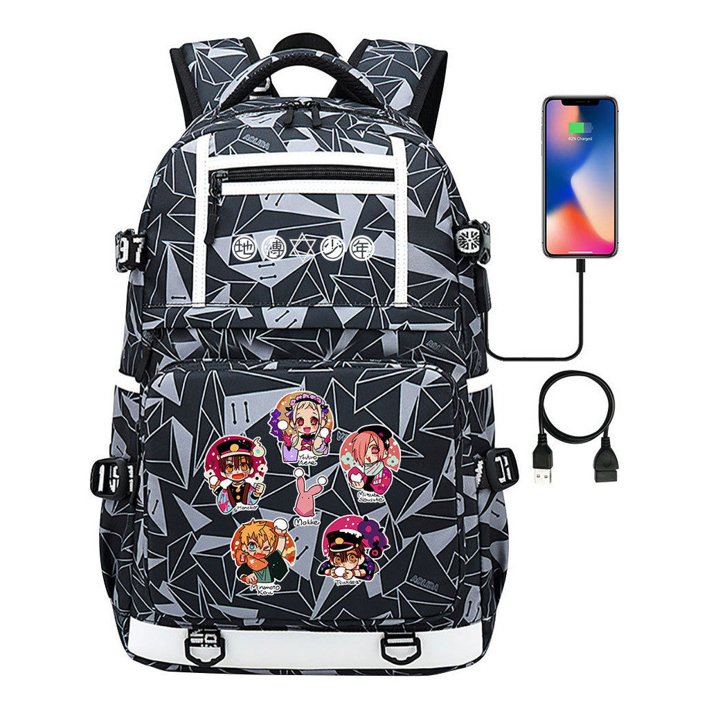 Usb Youth Student School Bag Men's And Women's Backpack Leisure Travel Backpack