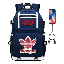Strange Story Printed Usb Youth Student Backpack For Men And Women's Leisure Travel Backpack