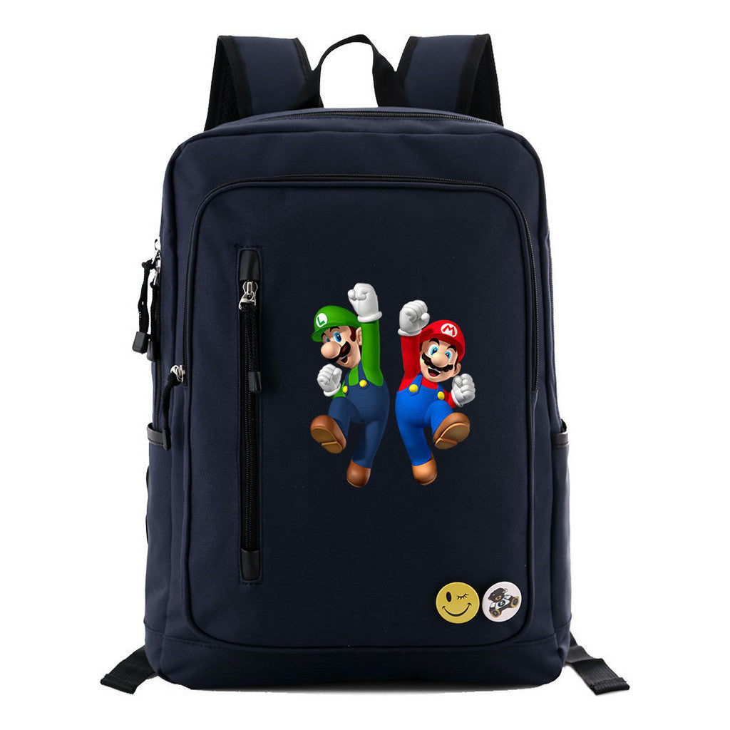 Game Super Mario Print Youth Student School Bag Leisure Travel Backpack