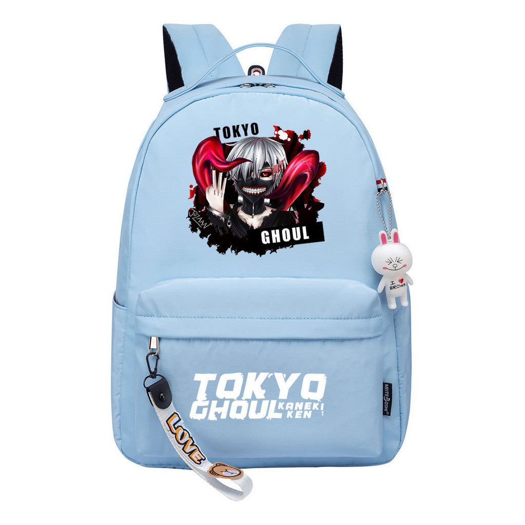 Manga Printed Teenage Student Backpack, Casual Bag, Girl Backpack