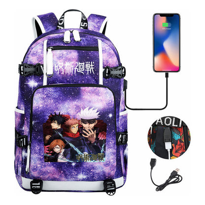 Printed Usb Youth Student Backpack For Men And Women's Leisure Large Capacity Travel Backpack