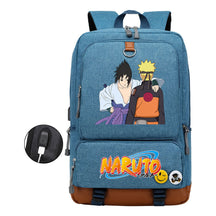 Naruto Print Usb Youth Student Backpack For Men And Women Leisure Travel Backpack