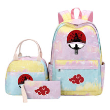 Naruto Teenage Student Girls School Bag Lunch Bag Three Piece Set Backpack Set