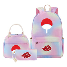 Naruto Teenage Student Girls School Bag Lunch Bag Three Piece Set Backpack Set