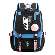 Cartoon Fashion Usb Youth Middle School Backpack For Boys And Girls Casual Woven Strap Flip Back Backpack