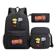 Anime Naruto Starry Sky Student School Bag Three Piece Set For Men And Women Backpack Set