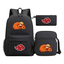 Anime Naruto Starry Sky Youth School Bag Three Piece Set For Boys And Girls Backpack Set