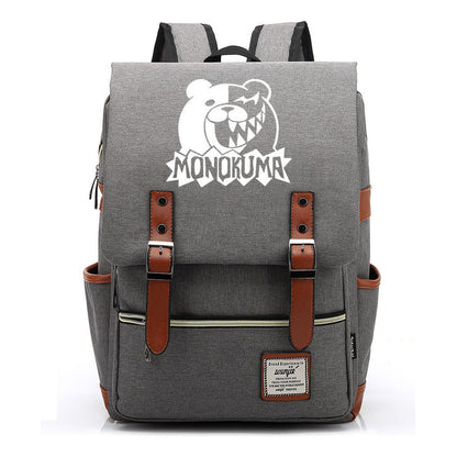 Printed Teenage Student Backpack For Men And Women With Casual Belt Buckle Classic Backpack