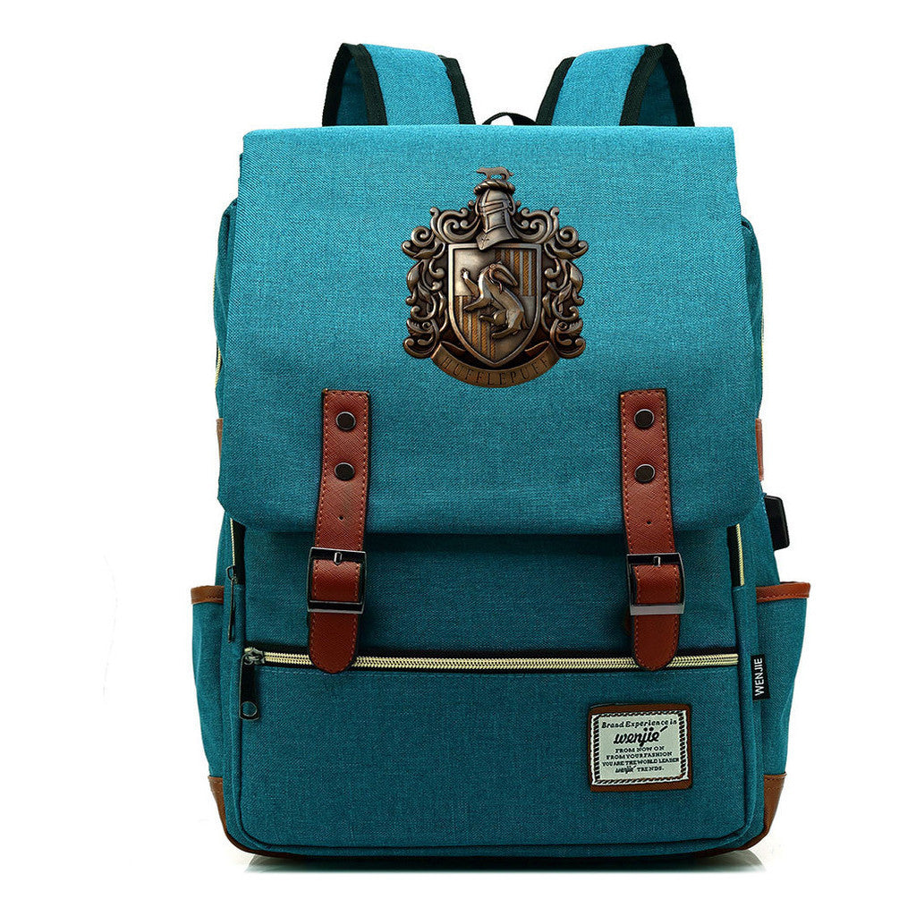 Academy Of Magic Teen Student School Bag Usb Casual Belt Buckle Backpack