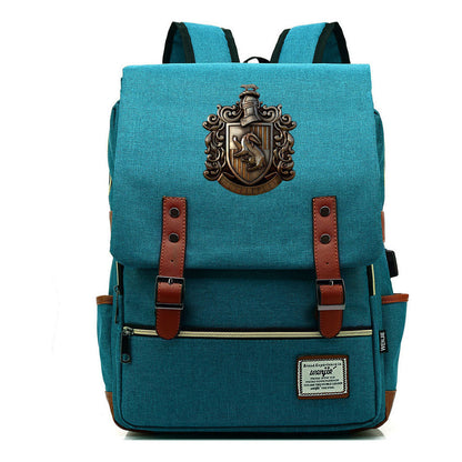 Academy Of Magic Teen Student School Bag Usb Casual Belt Buckle Backpack
