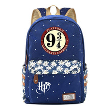 School Of Witchcraft And Wizardry Student Backpack, Floral Canvas, Female Backpack