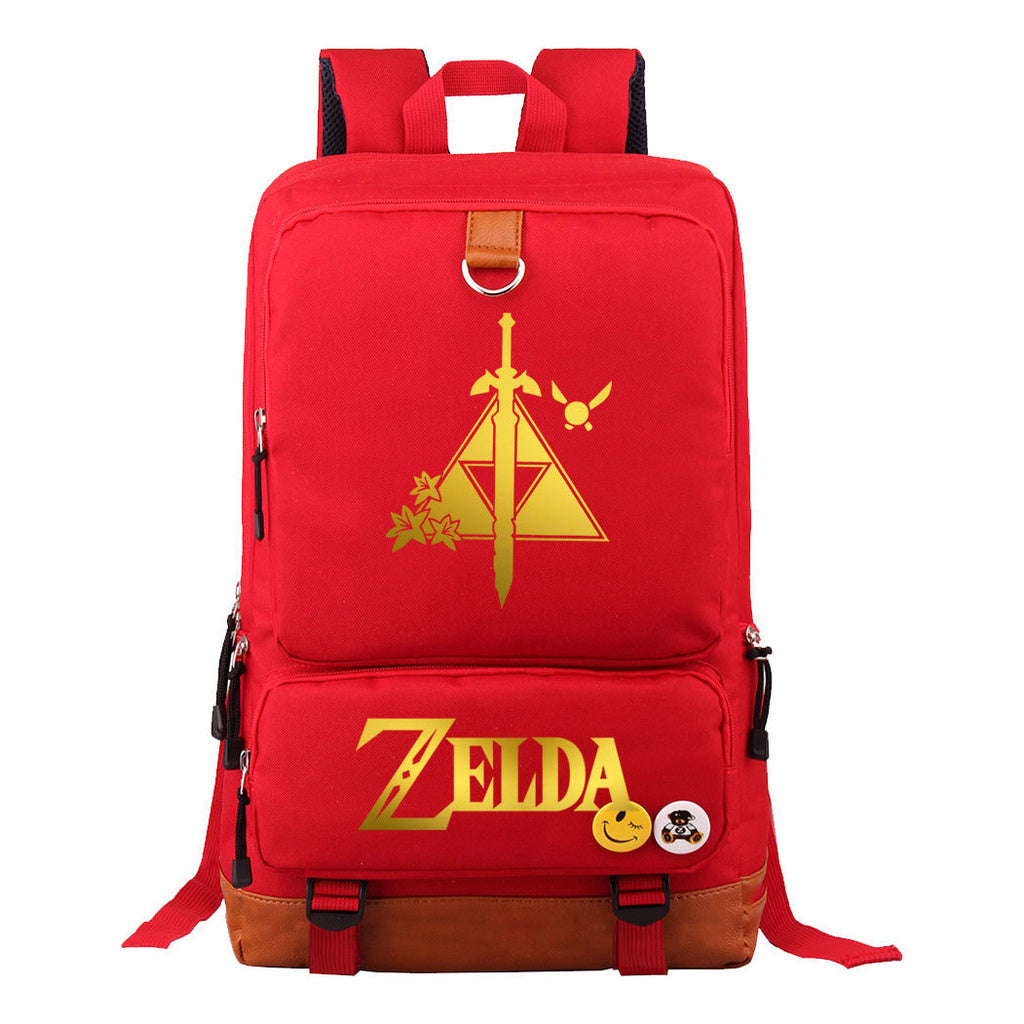 Golden Selda Kingdom Tear Print Youth Student School Bag Travel Bag Shoulder Travel Backpack
