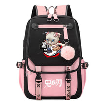 Cartoon Fashion Usb Student Backpack With Casual Woven Strap Flip Back Backpack