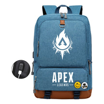 Apex Hero Print Usb Student Backpack Leisure Travel Backpack