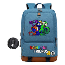 Rainbow Friend Usb Youth School Bag Leisure Travel Backpack