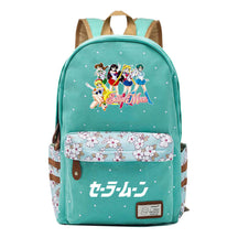 Anime Beauty Girl Warrior Student School Bag Fragmented Flower Boy's And Girl's Leisure Backpack