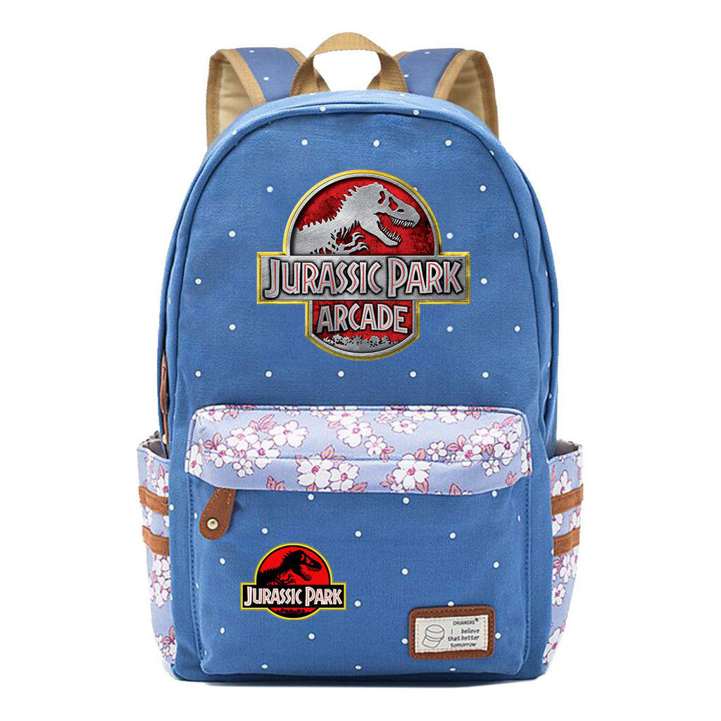 Jurassic Park Dinosaur Printed Student Backpack Leisure Backpack