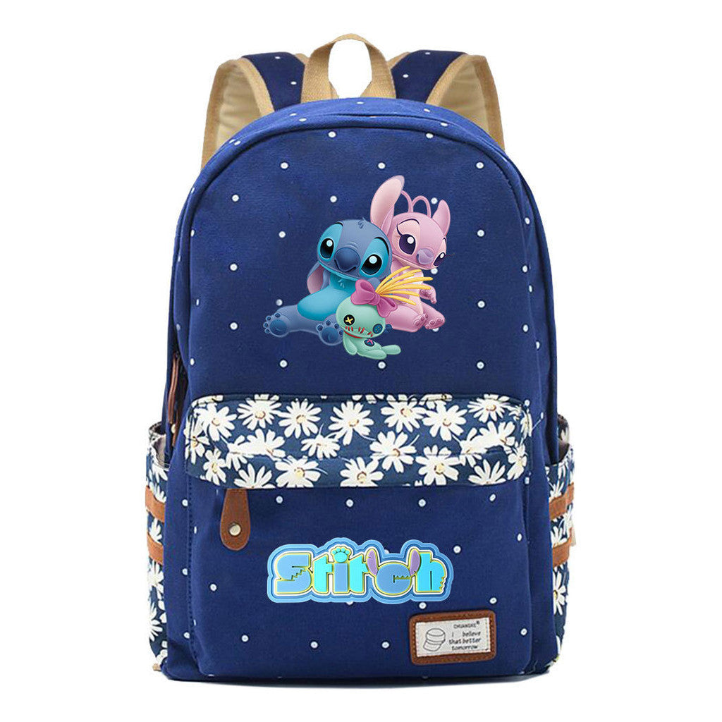 Japanese Anime Interstellar Baby Stitch Printed Youth Backpack Casual Backpack