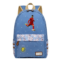 Football Star Cristiano Ronaldo Printed Student Backpack, Floral Casual Backpack