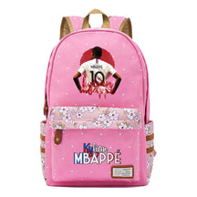 Football Star Mbappe Printed Teenage Girl Student Backpack, Fashionable And Casual Backpack