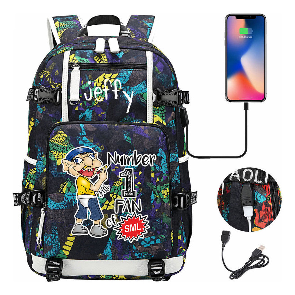 Printed Youth Student Backpack, Backpack, Leisure Travel Backpack