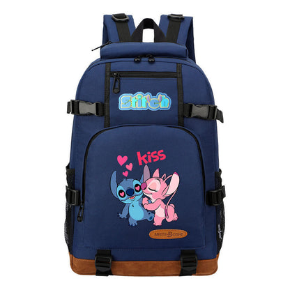 Anime Star Baby Stitch Printed Youth Backpack For Men And Women's Leisure Travel Backpack