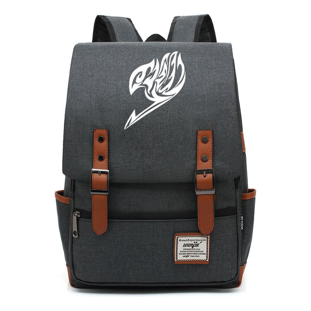 Comic Print Youth Student Backpack For Men And Women, Casual Belt Buckle, Classic Backpack