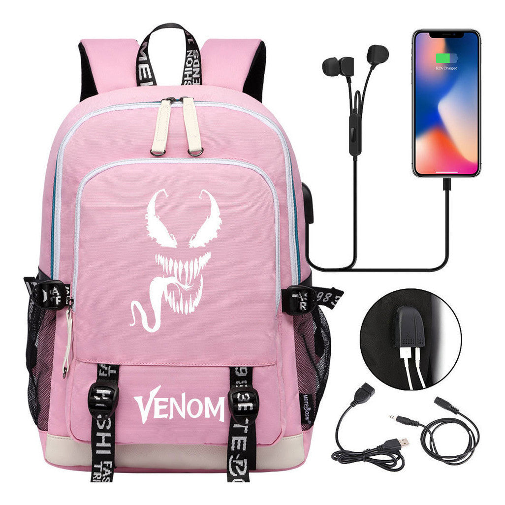 Youth Student Backpack Usb Men's And Women's Leisure Backpack