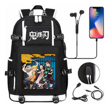 Cartoon Printed Usb Large Capacity Student Backpack For Leisure Travel Backpack