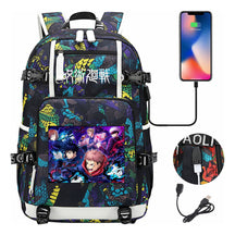 Printed Usb Youth Student Backpack Men And Women's Leisure Large Capacity Travel Backpack