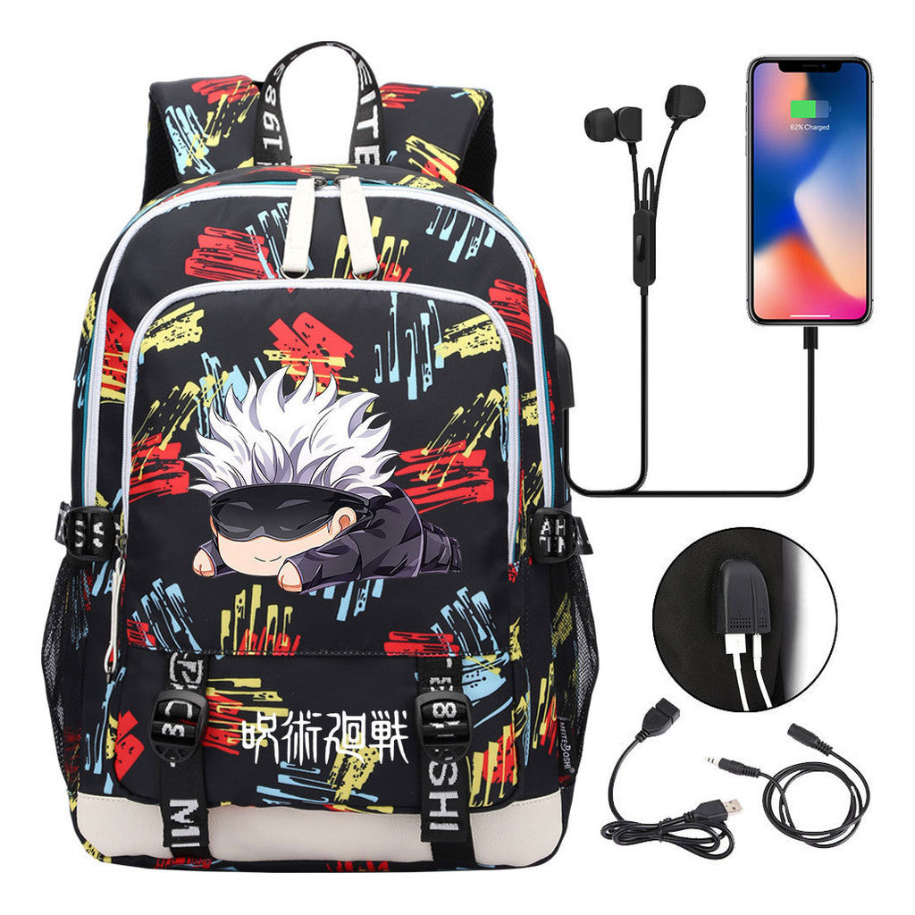 Youth Student Backpack Usb Men's And Women's Leisure Backpack