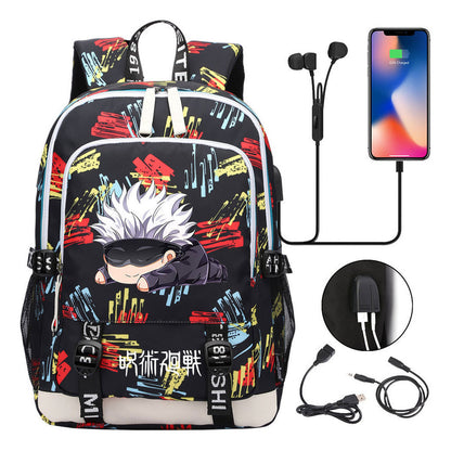 Youth Student Backpack Usb Men's And Women's Leisure Backpack