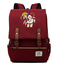 Anime Beauty Girl Warrior Youth Student School Bag Usb Men's And Women's Leisure Backpack