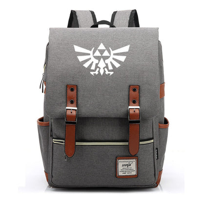 Game Peripheral Zelda Printed Youth Student Backpack For Men And Women Casual Classic Backpack