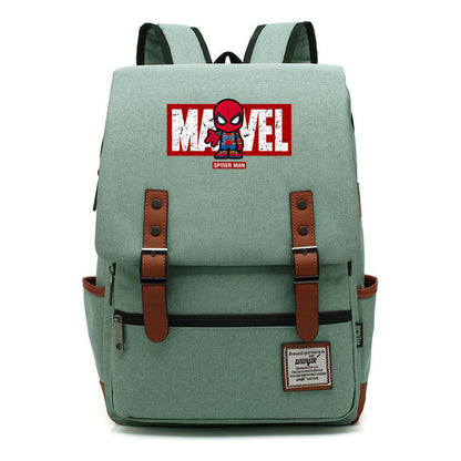Superhero Printed Youth Student Backpack For Men And Women's Casual Classic Backpack