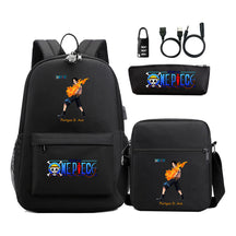 Usb Password Lock Student Backpack Three Piece Set Backpack Set