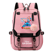 Interstellar Baby Stitch Usb Backpack For Boys And Girls Casual Woven Strap Flip Backpack