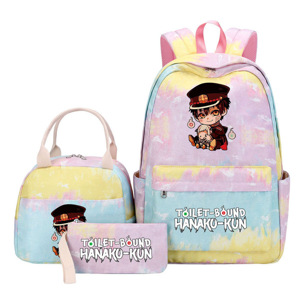 Teenage Student Girl Backpack Lunch Bag Three Piece Set Backpack Set