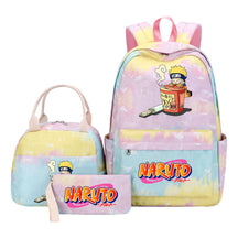 Naruto Student Girl Backpack Lunch Bag Three Piece Set Backpack Set