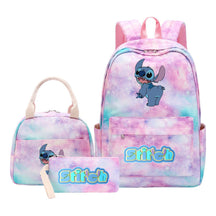 Interstellar Baby Stitch Youth Student Girls School Bag Lunch Bag Three Piece Set Backpack Set