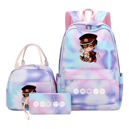 Teenage Student Girl Backpack Lunch Bag Three Piece Set Backpack Set