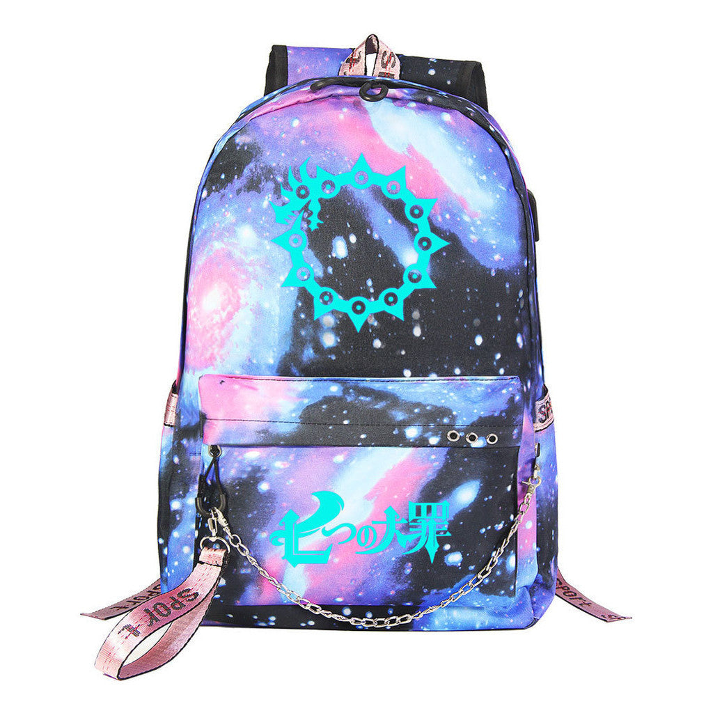 Usb Youth Student Backpack For Boys And Girls Leisure Travel Backpack