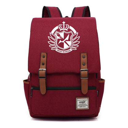Printed Teenage Student Backpack For Men And Women With Casual Belt Buckle Classic Backpack
