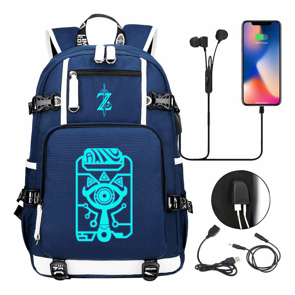Legend Of Zelda Usb Youth Student Backpack For Men And Women's Leisure Travel Backpack
