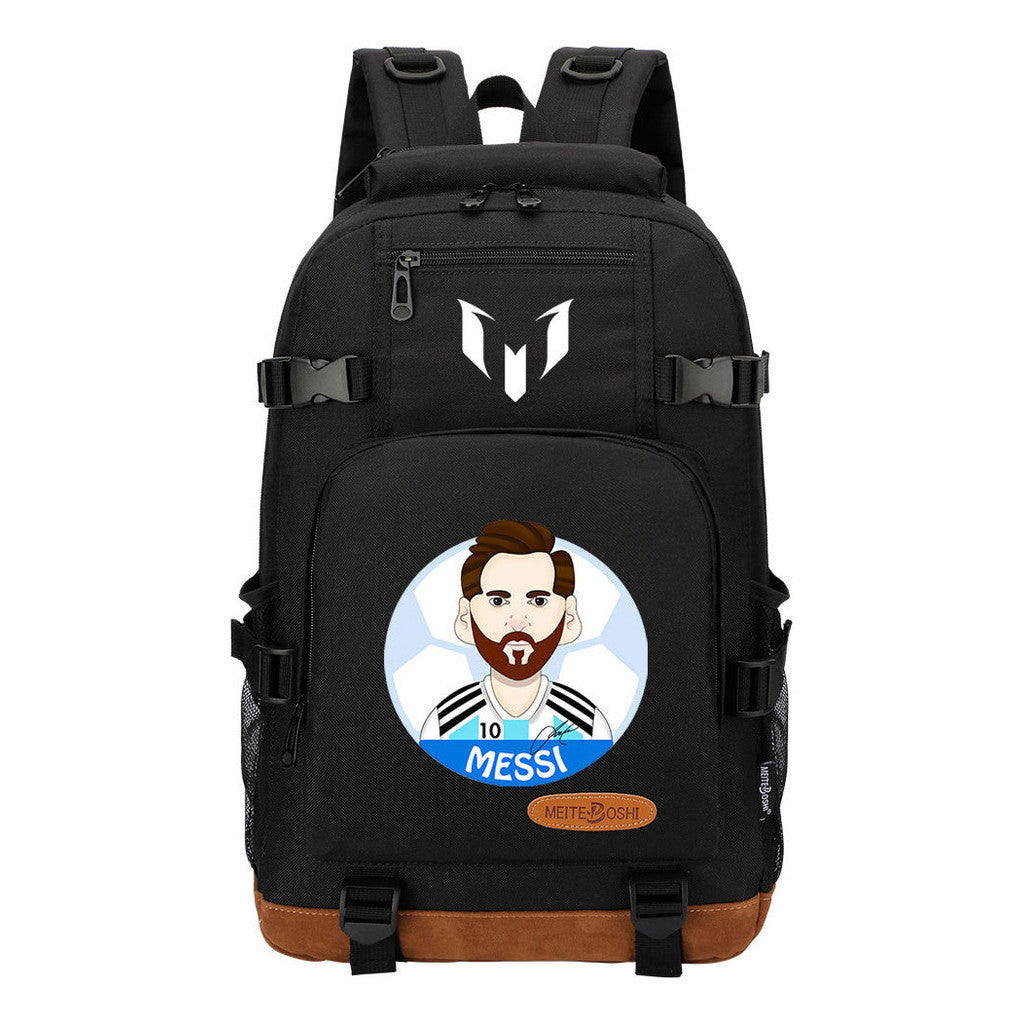 Sports Football Star Printed Youth Student Backpack Backpack