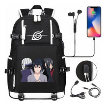 Naruto Print Usb Youth Student Backpack Casual High-capacity Travel Backpack